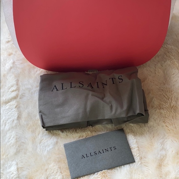 ALL SAINTS Captain Round Leather Crossbody Bag - Picture 13 of 15